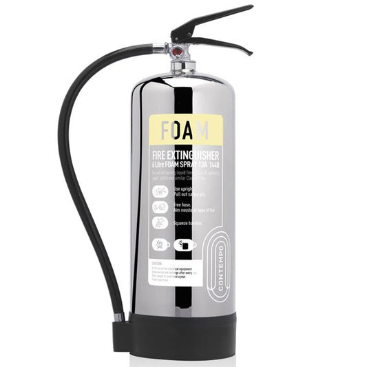 Chrome 6 Litre Foam Fire Extinguisher