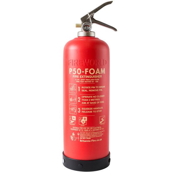 P50 2 Litre Foam Fire Extinguisher – Self-Service