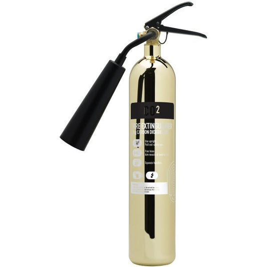 Polished Gold 2kg CO2 Extinguisher